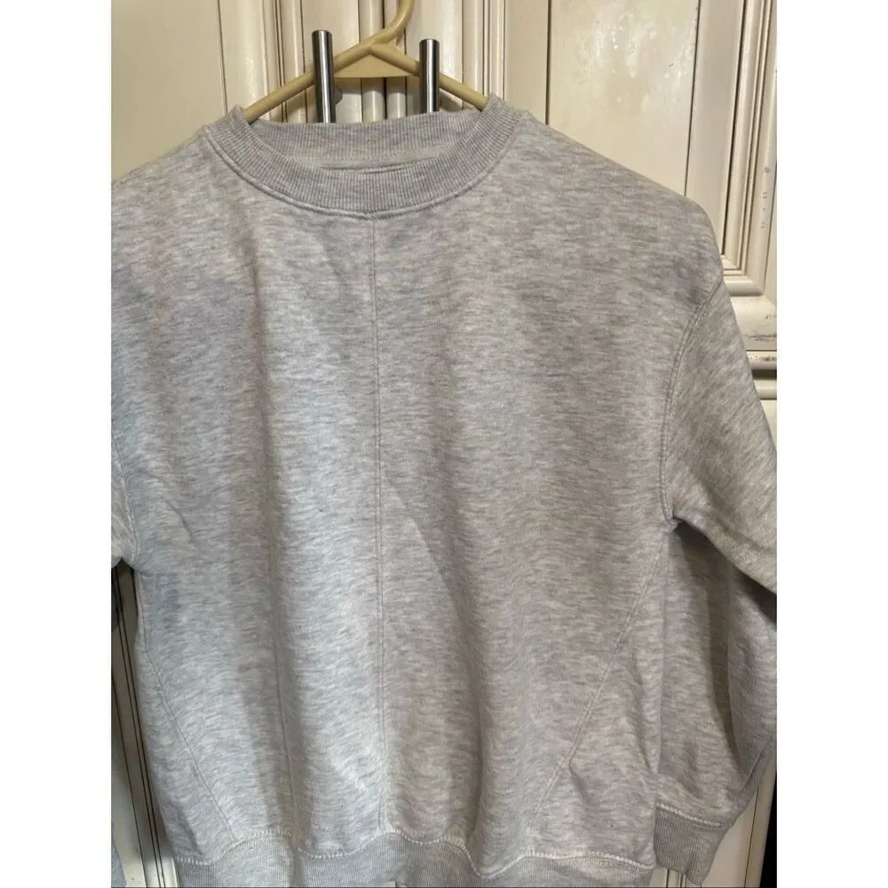 Zara Kids Crew Neck Long Sleeve Pullover Sweatshirt Heathered Gray Size 9-10